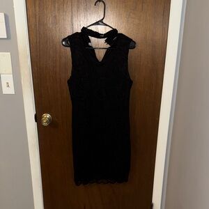 Ambiance Black Sleeveless Mini Dress
